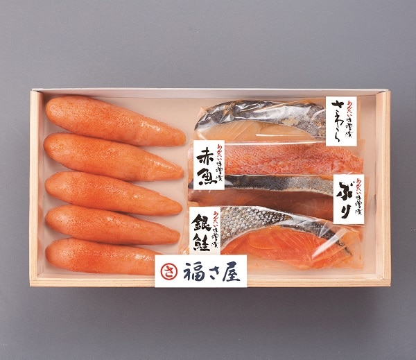 B110 福さ屋　明太子とレンジで簡単漬け魚セット