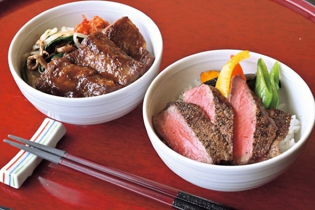 B487 米沢牛黄木 米沢牛ステーキ・焼肉ご飯