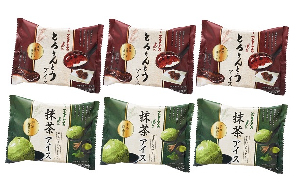 B389 浅草むぎとろ　とろりんとうアイス・抹茶アイス各3個セット