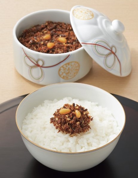 【東急百貨店の贈り物】 B872 ＜錦松梅＞有田焼容器入・小袋