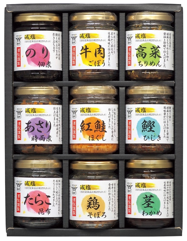 A627 酒悦 減塩佃煮・惣菜詰合せ瓶詰
