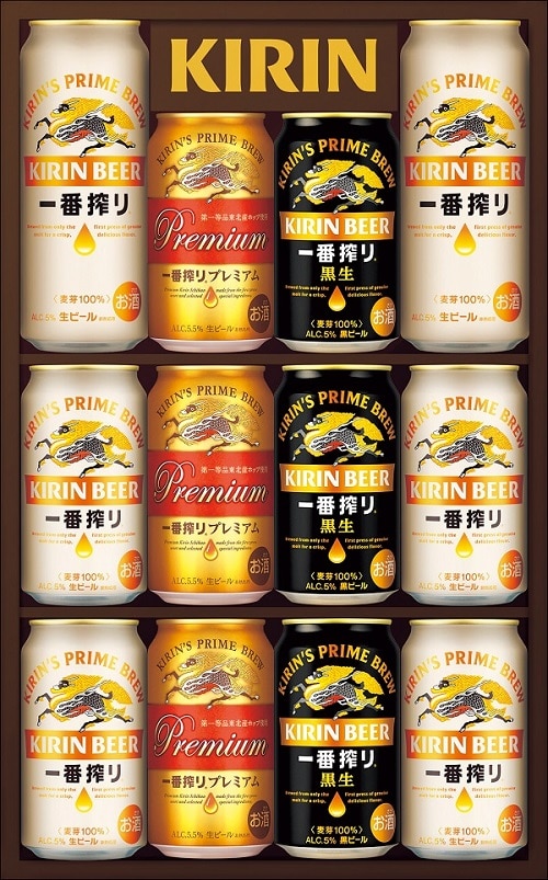 A947 キリン 一番搾り3種飲みくらべセット プレミアム・黒ビール入り