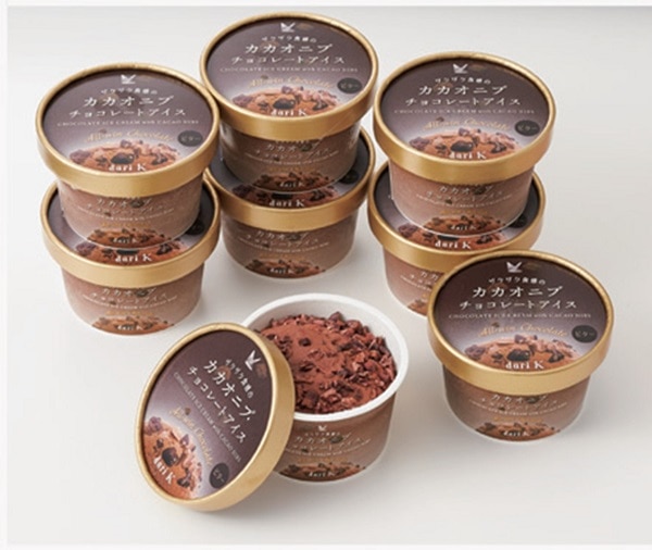 【東急百貨店の贈り物】 B822 <dari K> ザクザク食感のカカオニブチョコレートアイス8個セット